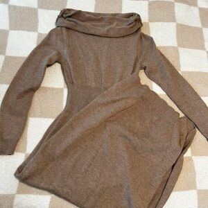 Elegant Brown Women's Sweater dress
